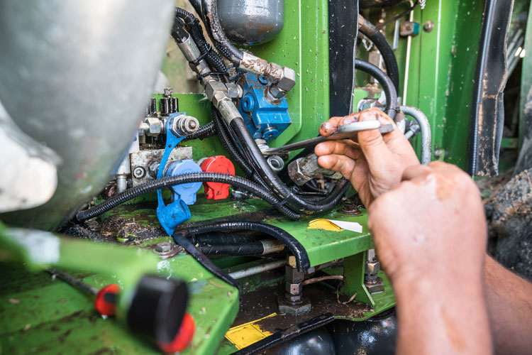 fixing agricultural equipment